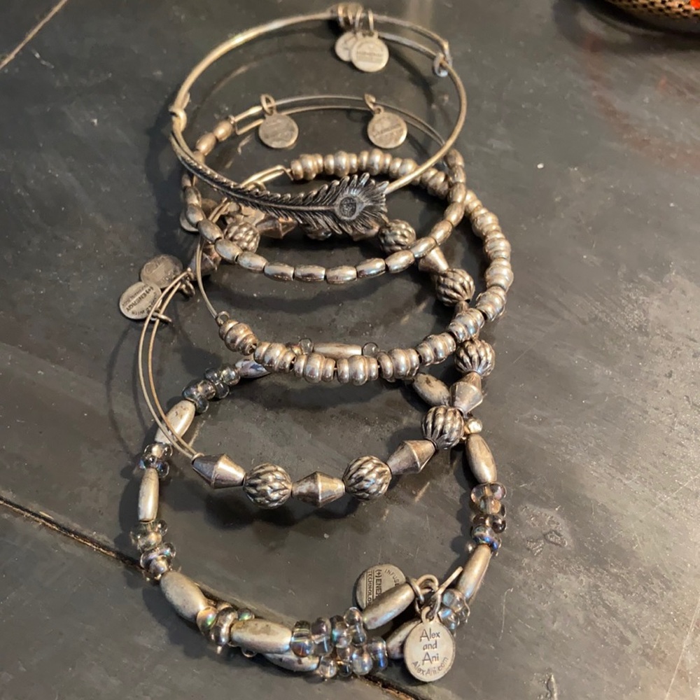Alex and Ani Bracelets set of 5